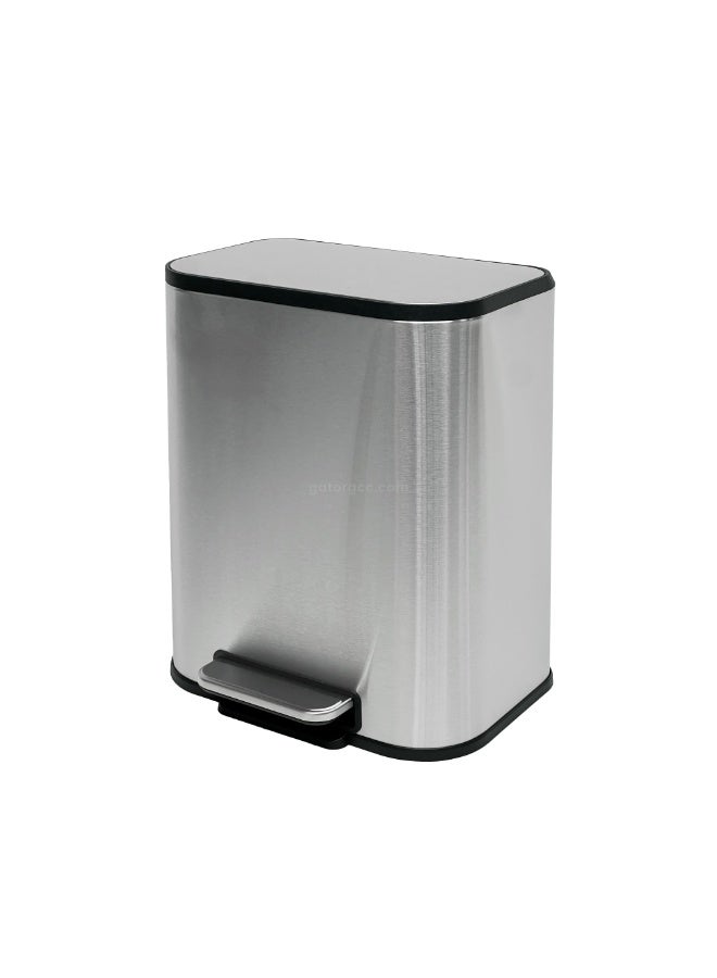 EK Bins Soft-Close Pedal Bin – Brushed Matte Stainless Steel -20 - Image 1